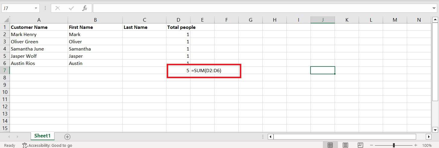 How to create a spreadsheet in Excel and show formulas.
