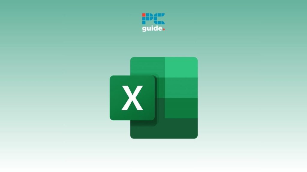 The microsoft excel logo with the option to Show formulas in Excel on a green background.