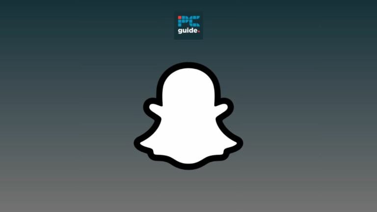 The image shows the Snapchat logo on a dark background below the PCWer logo