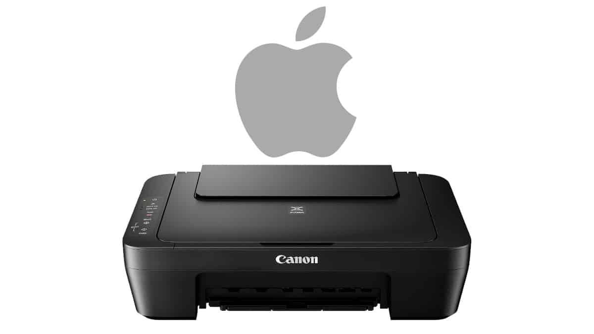 add printer to mac - canon printer with apple logo