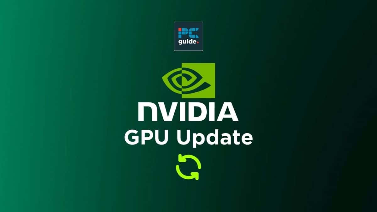 How to update Nvidia GPU drivers and logo on a green background.