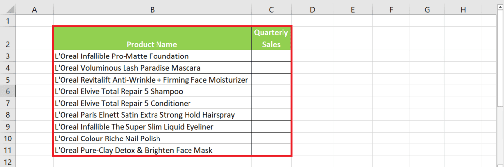How to create a SUM formula in Excel.