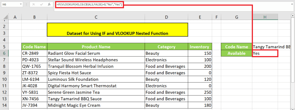A screenshot of an Excel spreadsheet with a number of columns highlighted, showcasing the use of VLOOKUP and IF function.