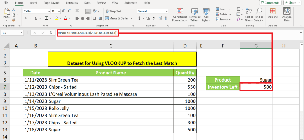 A screenshot of an excel spreadsheet with a number in it.