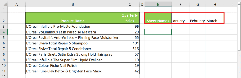 How to create a spreadsheet in Excel.