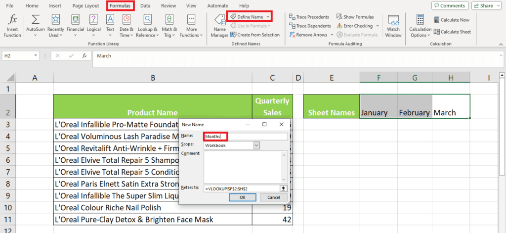 How to create a spreadsheet in excel with SUM and VLOOKUP on Multiple Sheets.