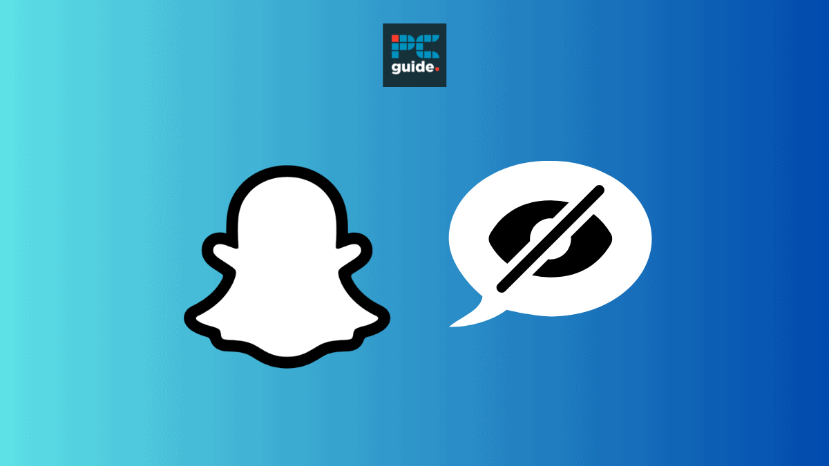 The images shows the Snapchat logo on a blue background below the PCWer logo