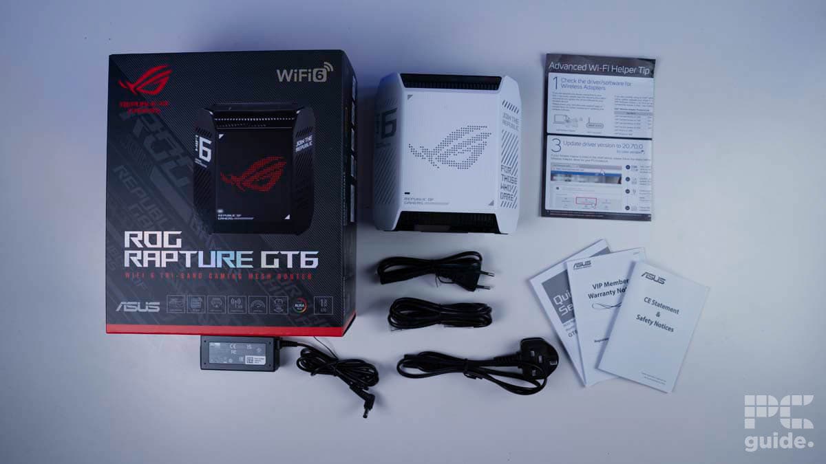 ASUS ROG Rapture GT6 box contents, Image by PCWer